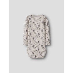 NAME IT Baby Teane L/S Bodystocking - Pumice Stone