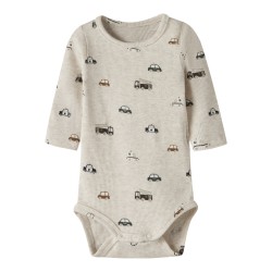 NAME IT Baby Thue L/S Bodystocking - Peyote Melange