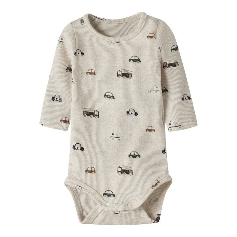NAME IT Baby Thue L/S Bodystocking - Peyote Melange
