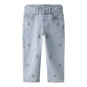 NAME IT Mini Bella Mom Broderi Jeans - Light Blue Denim / Flower