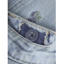 NAME IT Mini Bella Mom Broderi Jeans - Light Blue Denim / Flower