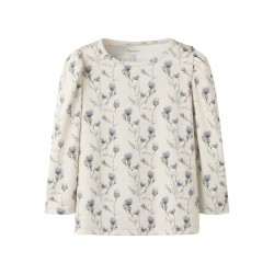 NAME IT Mini Teane L/S Slim Bluse - Pumice Stone