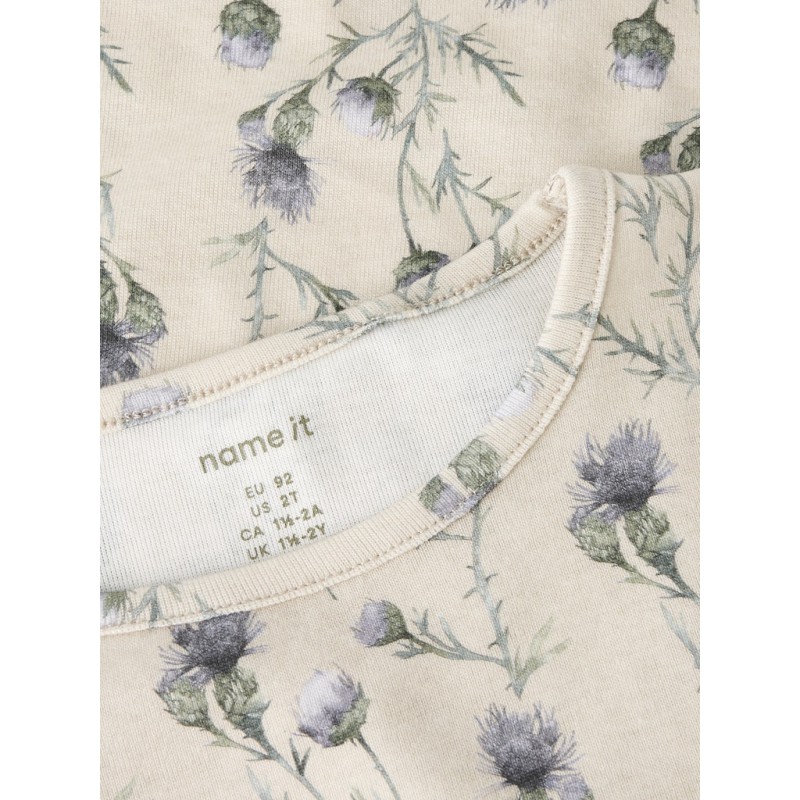 NAME IT Mini Teane L/S Slim Bluse - Pumice Stone