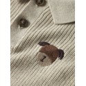 NAME IT Baby Tant L/S Strik Polo - Peyote Melange