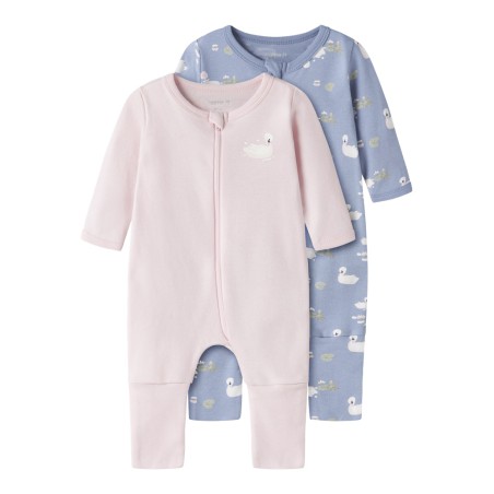 NAME IT Baby/Mini Svane Lynlås Natdragt - Endless Sky