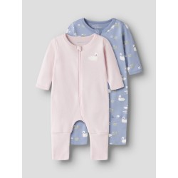 NAME IT Baby/Mini Svane Lynlås Natdragt - Endless Sky