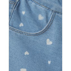 NAME IT MINI Salli Denim Leggings - Light Blue Denim / Heart