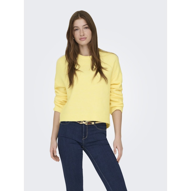 ONLY Simoni  L/S O-Neck Pullover - Mellow Yellow
