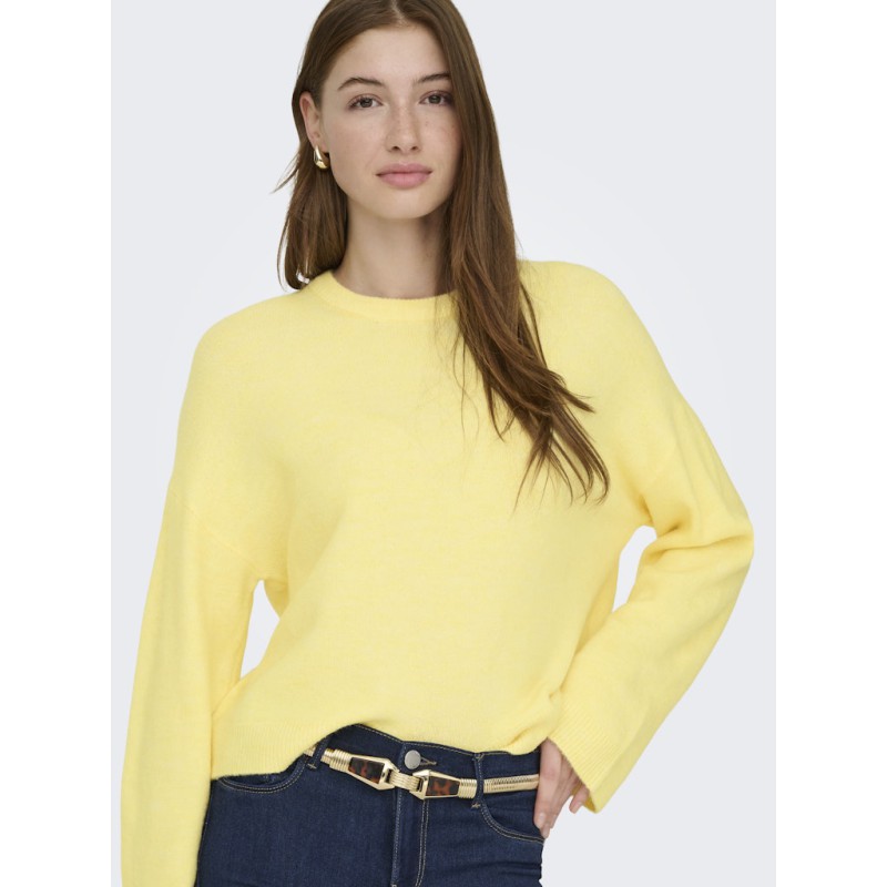 ONLY Simoni  L/S O-Neck Pullover - Mellow Yellow