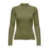 JDY Fransiska L/S Højhalset top - Olive Branch