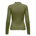 JDY Fransiska L/S Højhalset top - Olive Branch