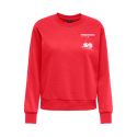 JDY Nanna L/S Text Sweatshirt - High Risk Red