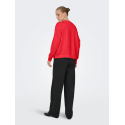 JDY Nanna L/S Text Sweatshirt - High Risk Red
