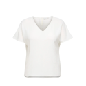 ONLY CARMAKOMA Metta V-Hals S/S Top - Cloud Dancer