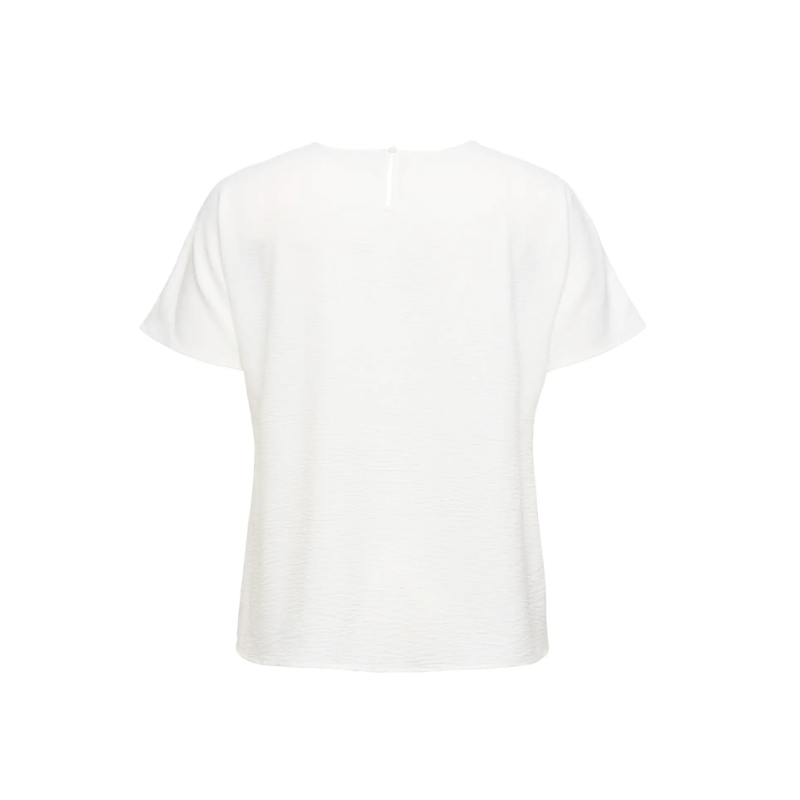 ONLY CARMAKOMA Metta V-Hals S/S Top - Cloud Dancer