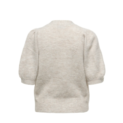 ONLY Liva V-hals S/S Strik Cardigan - Pumice stone
