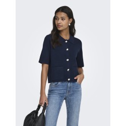 JDY Prime 2/4 Krave Strik Cardigan - Total Eclipse