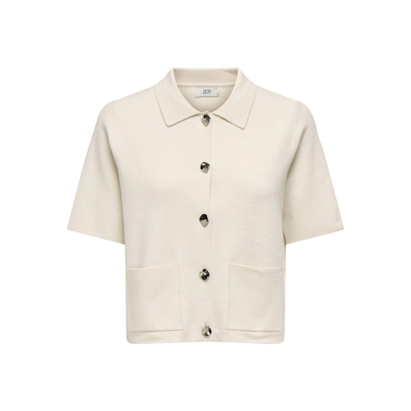 JDY Prime 2/4 Krave Strik Cardigan - Whitecap Gray