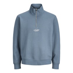 JACK & JONES PLUS Soho Sweatshirt Med Lynlås - Blue Mirage