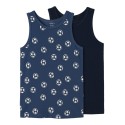 NAME IT Mini/Kids Tank Top 2-Pak Football - Dark Denim