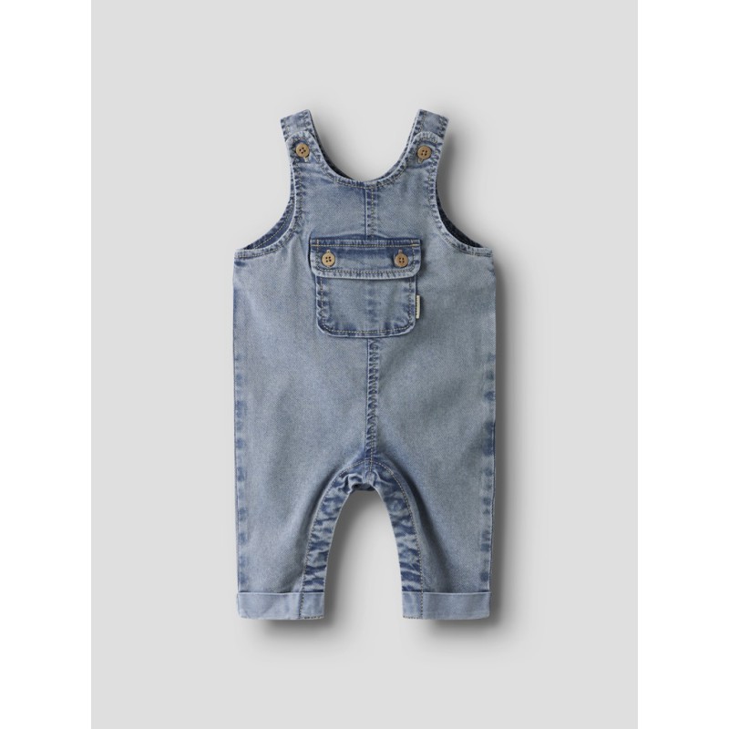 NAME IT Baby Ben Baggy Denim Overalls - Medium Blue Denim