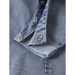 NAME IT Baby Ben Baggy Denim Overalls - Medium Blue Denim
