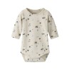 NAME IT Baby Bocar L/S Bodystocking - Pumice Stone