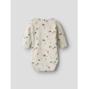 NAME IT Baby Bocar L/S Bodystocking - Pumice Stone