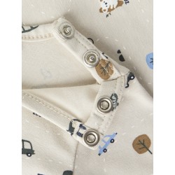 NAME IT Baby Bocar L/S Bodystocking - Pumice Stone