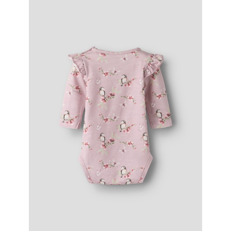 NAME IT Baby Betty L/S Bodystocking - Dawn Pink