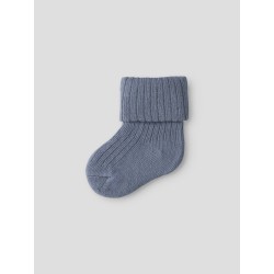 NAME IT Baby Nobbu Rib Strik Sokker - Endless Sky
