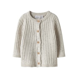 NAME IT Baby Tilla L/S Strik Cardigan - Cloud Dancer