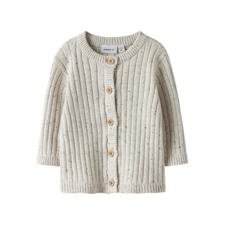 NAME IT Baby Tilla L/S Strik Cardigan - Cloud Dancer