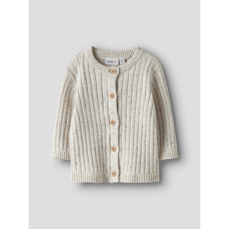 NAME IT Baby Tilla L/S Strik Cardigan - Cloud Dancer