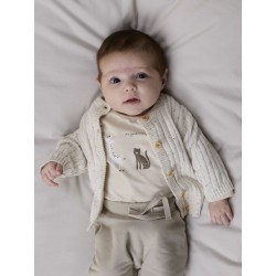 NAME IT Baby Tilla L/S Strik Cardigan - Cloud Dancer