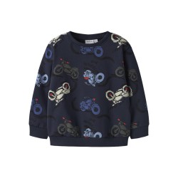 NAME IT Mini Brett L/S Motorcycle Sweatshirt - Navy Blzer