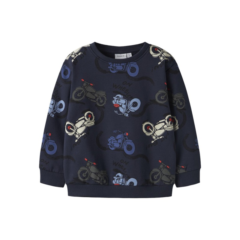 NAME IT Mini Brett L/S Motorcycle Sweatshirt - Navy Blzer