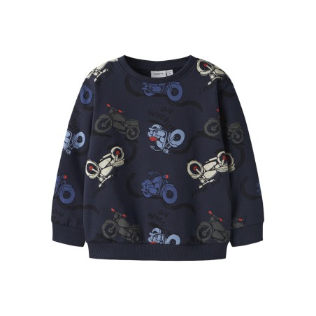 NAME IT Mini Brett L/S Motorcycle Sweatshirt - Navy Blzer