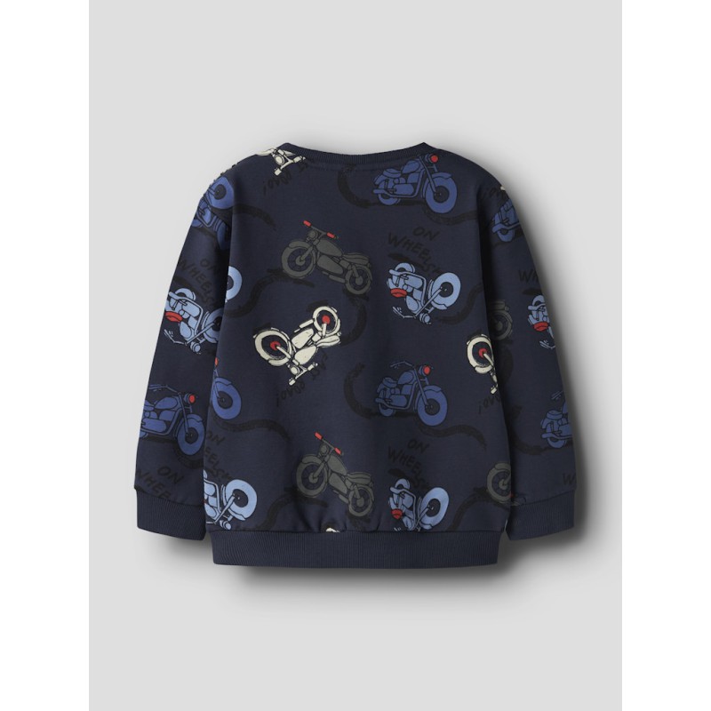 NAME IT Mini Brett L/S Motorcycle Sweatshirt - Navy Blzer
