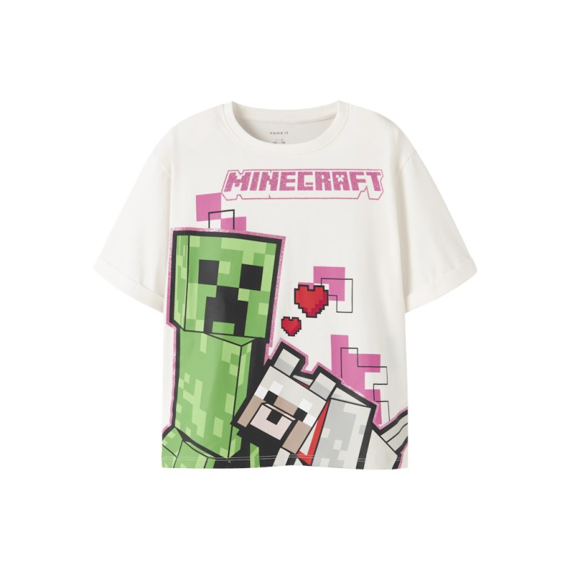 NAME IT Kids Jyra Minecraft S/S Regular T-shirt - Cloud Dancer