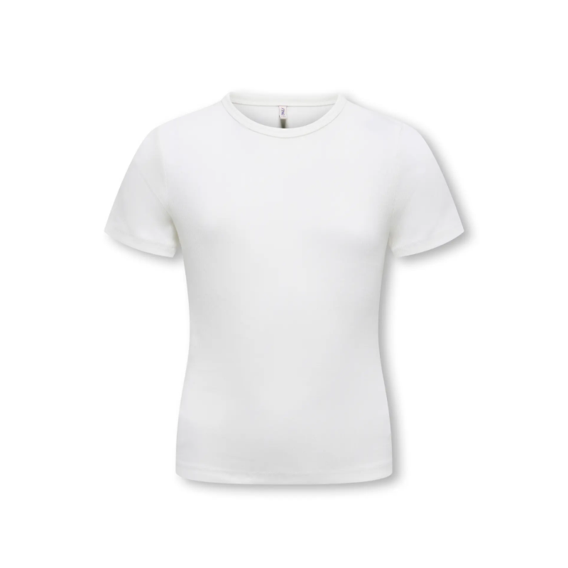 KIDS ONLY Lucky S/S Rund Hals T-shirt - Cloud Dancer