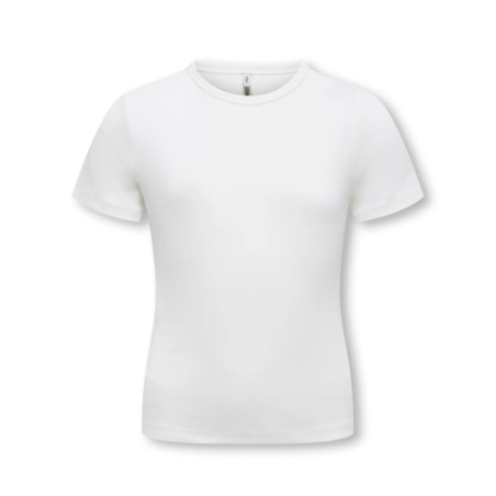 KIDS ONLY Lucky S/S Rund Hals T-shirt - Cloud Dancer