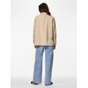PIECES Effi L/S Fløjls Skjorte - White Pepper