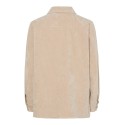 PIECES Effi L/S Fløjls Skjorte - White Pepper