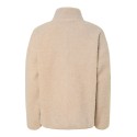 PIECES Sadia L/S Teddy Med Zip - Silver Gray