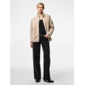PIECES Sadia L/S Teddy Med Zip - Silver Gray