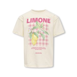 KDIS ONLY Carina S/S Løs Print T-shirt - Tofu