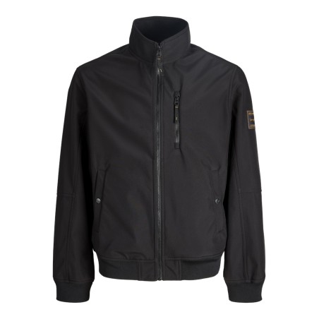 JACK & JONES Plus parker Softshell Krave Bomber - Sort