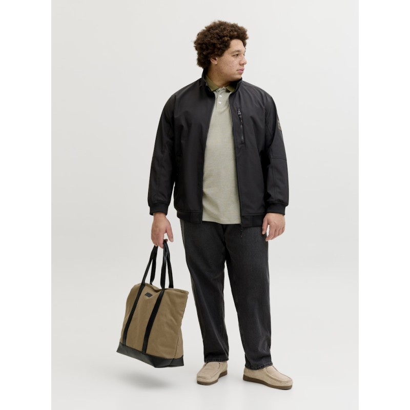 JACK & JONES Plus parker Softshell Krave Bomber - Sort