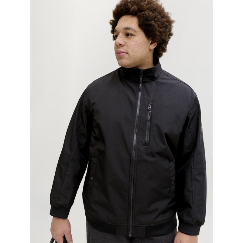 JACK & JONES Plus parker Softshell Krave Bomber - Sort